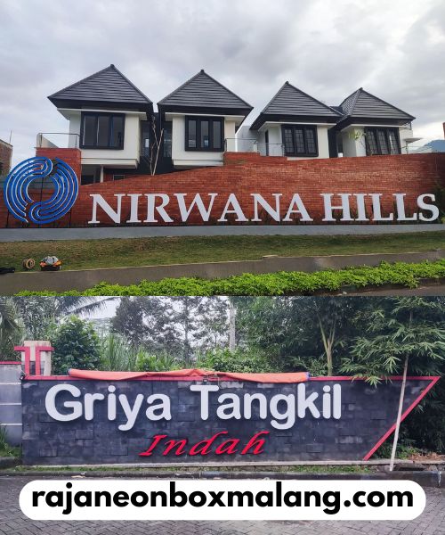 Neon Box Custom Huruf Timbul Perumahan di Malang