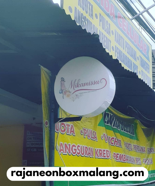 Pembuatan Neon Box Toko di Malang
